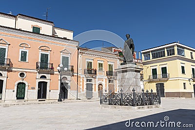 Orazio square in Venosa, Potenza, Italy Stock Photo