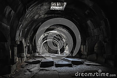 Orbelian`s Caravanserai, in Vayots Dzor, Armenia. Editorial Stock Photo