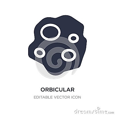 orbicular icon on white background. Simple element illustration from Nature concept Vector Illustration