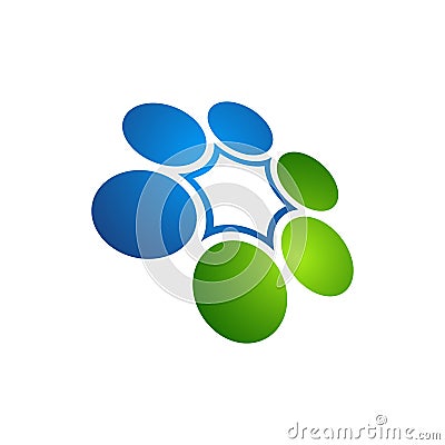 Orbit logo vector, vector logo technology, Circle Techno Logo De Vector Illustration