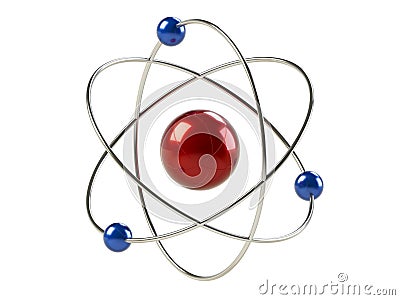 Orbital model of atom Stock Photo