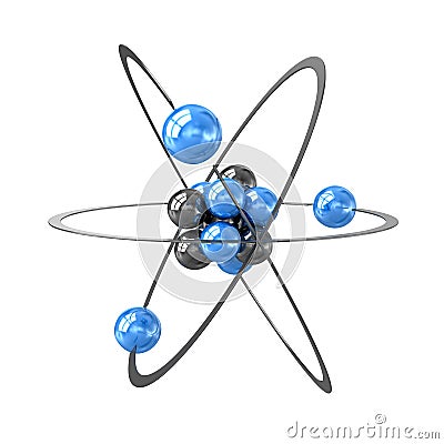 Orbital Model of Atom Stock Photo