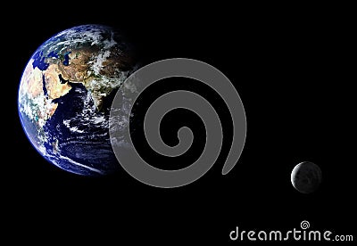 Orbiting Earth Stock Photo