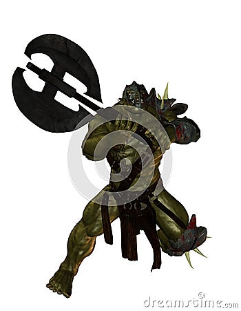 Orc with Axe Stock Photo