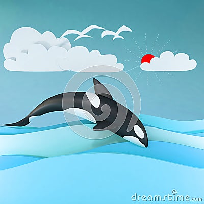 Orca Whale. Stock Photo