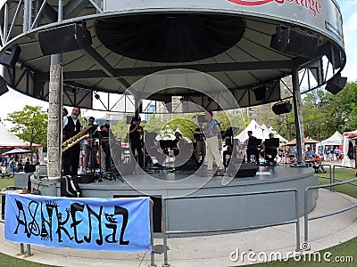 Orchestra at Ashkenaz Festival Editorial Stock Photo