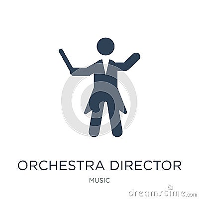 orchestra director icon in trendy design style. orchestra director icon isolated on white background. orchestra director vector Vector Illustration