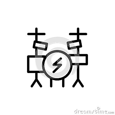 Orchestra, drum kit icon. Simple line, outline vector elements of rock n roll icons for ui and ux, website or mobile application Stock Photo