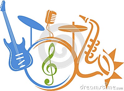 Orchestra logo Vector Illustration