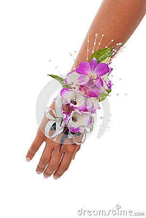 Orchid Corsage Stock Photo