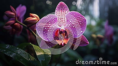 Orchid, enchanting in nature-closeups Stock Photo