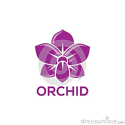 Orchid Flower Logo Template. Phallocentrism Vector Design. Flower Illustration Vector Illustration