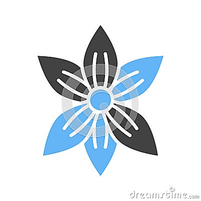 Orchid Icon Image. Vector Illustration