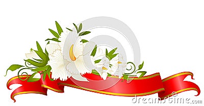 Orchid, taffy on the background Vector Illustration