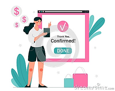 Order confirmation concept Vector Illustration