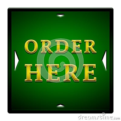 Order here button Stock Photo