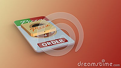 Order pizza online Stock Photo