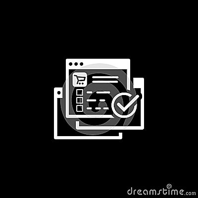 Order Processing Icon. Flat Design. Stock Photo