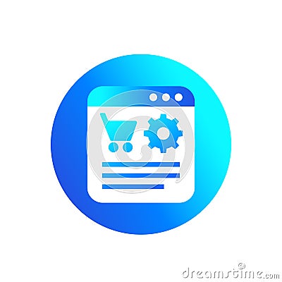 order processing, online shopping vector icon Vector Illustration