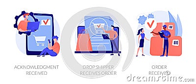 Order processing vector concept metaphors Vector Illustration