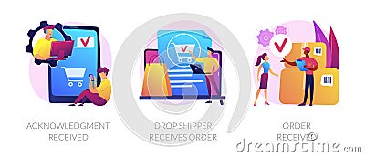 Order processing vector concept metaphors Vector Illustration