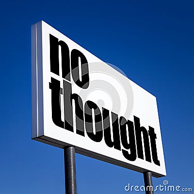 Order to NO thought Stock Photo