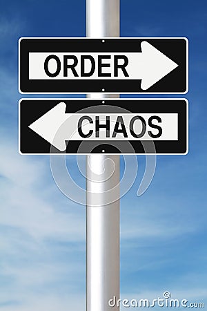 Order Versus Chaos Stock Photo