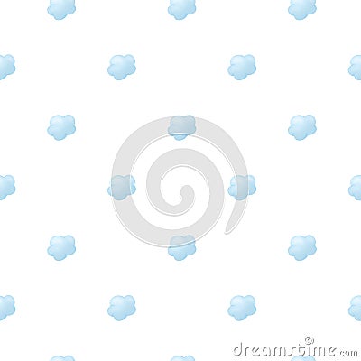 Seamless cloudlet pattern. Ordered clouds background elements for prints Stock Photo