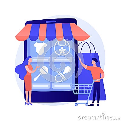 Online shopping vector concept metaphor Vector Illustration