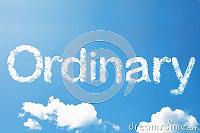 Ordinary cloud word Stock Photo