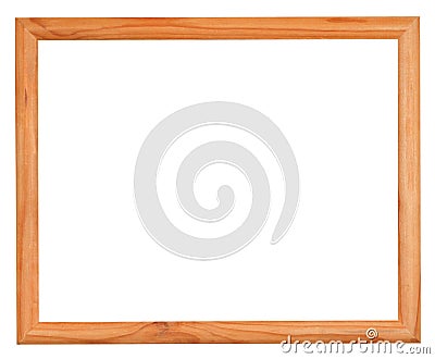 Ordinary narrow picture frame with cutout canvas Stock Photo
