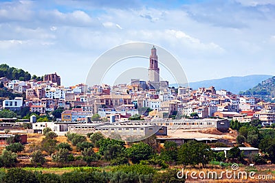 Ordinary spanish town in summer. Jerica Stock Photo