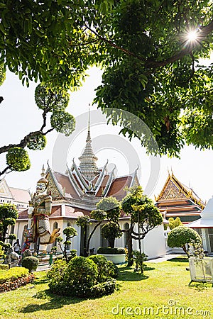 Ordination hall at Wat Arun in Bangkok, Thailand Stock Photo