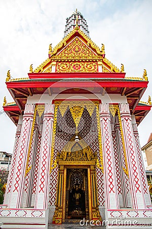 Ordinations hall of Wat Suthat Thepphawararam, Bangkok, Thailand Editorial Stock Photo