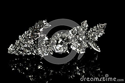 Ore mineral isolated on black Stock Photo