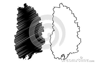 Orebro County Counties of Sweden, Kingdom of Sweden map vector illustration, scribble sketch Ã–rebro map Vector Illustration