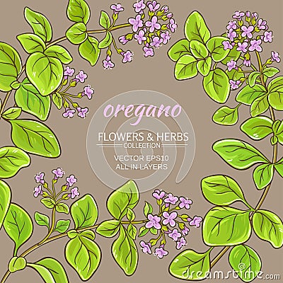 Oregano vector frame Vector Illustration