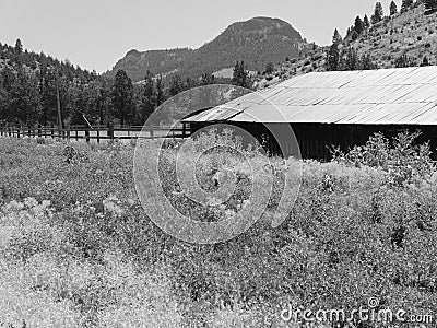 Oregon barn building Stock Photo