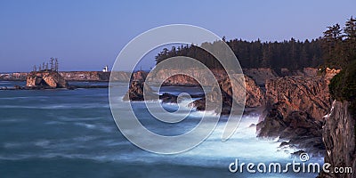 Oregon Coast - Cape Arago Lighthouse Stock Photo