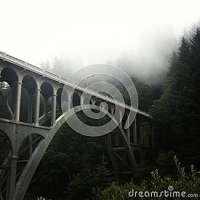 Oregon Coast Foggy Day Stock Photo