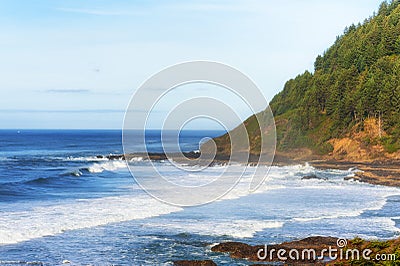 Oregon Coastline View Stock Photo