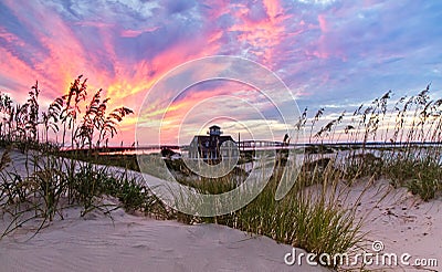 Oregon Inlet Life Saving Station Stock Photo