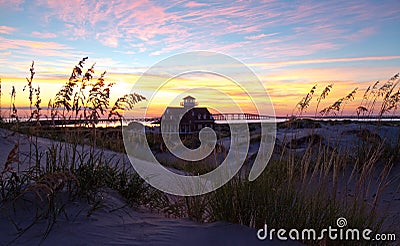 Oregon Inlet Life Saving Station Stock Photo