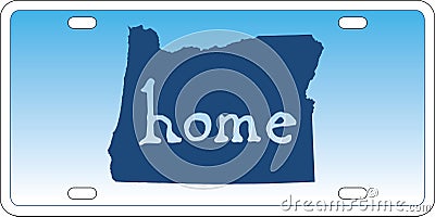 Oregon state license plate vector Vector Illustration