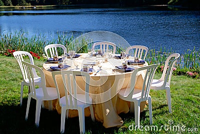 Oregon Wedding Venue by Lake Stock Photo