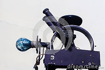 Orenburg, Russia - October 30: planetarium projector, star projector, planetarium equipment Editorial Stock Photo