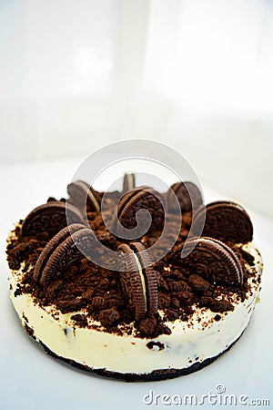 Homemade Oreo cheesecake Stock Photo