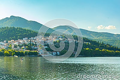 Orestiada/Kastoria lake in Greece Stock Photo