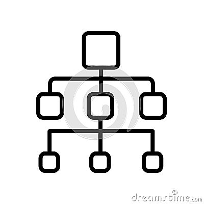 org chart icon isolated on white background Vector Illustration