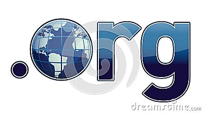 ORG Domain Name Address Vector Illustration